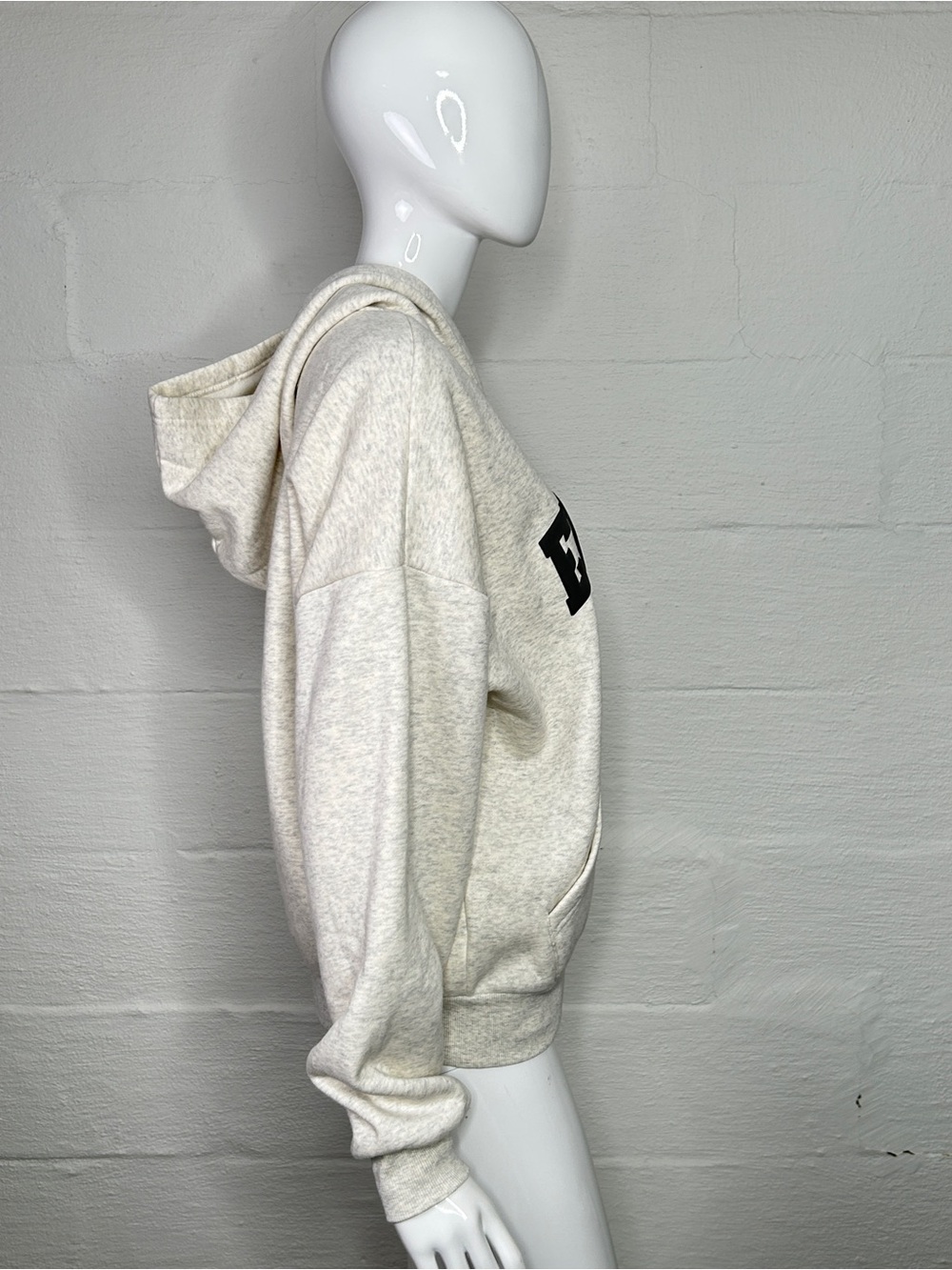 Edikted Oversized Sweatshirt Medium Fleece Pullover Light Gray LA Hoodie NEW - Picture 6 of 13